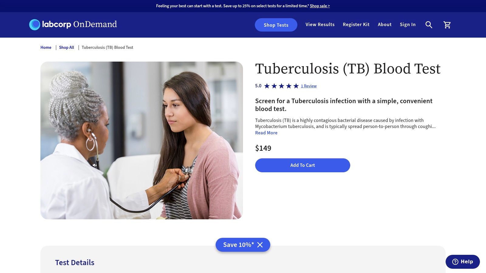 Labcorp OnDemand (QuantiFERON-TB Gold Plus)