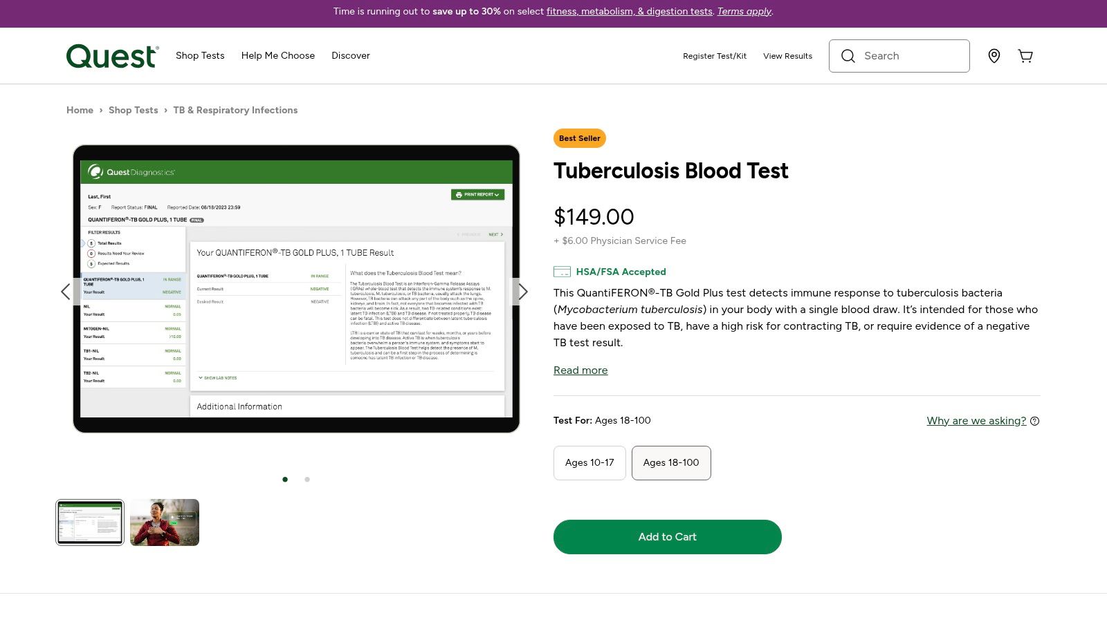 Quest Diagnostics (QuestHealth/QuestDirect)